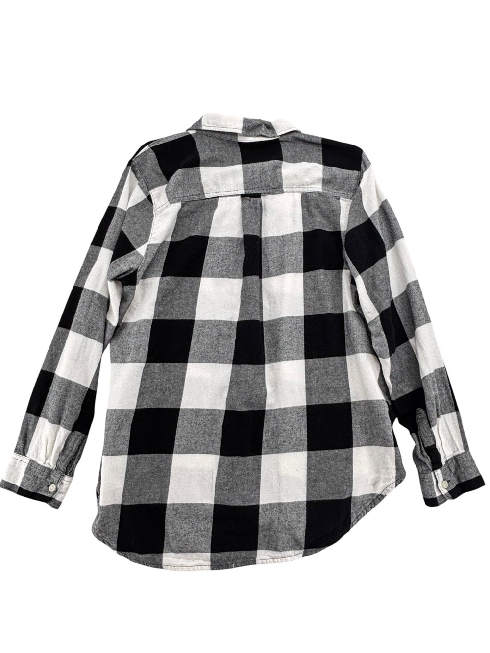 Old Navy Women’s Classic Flannel White and Black Buffalo Check in Size XL - Picture 4 of 16